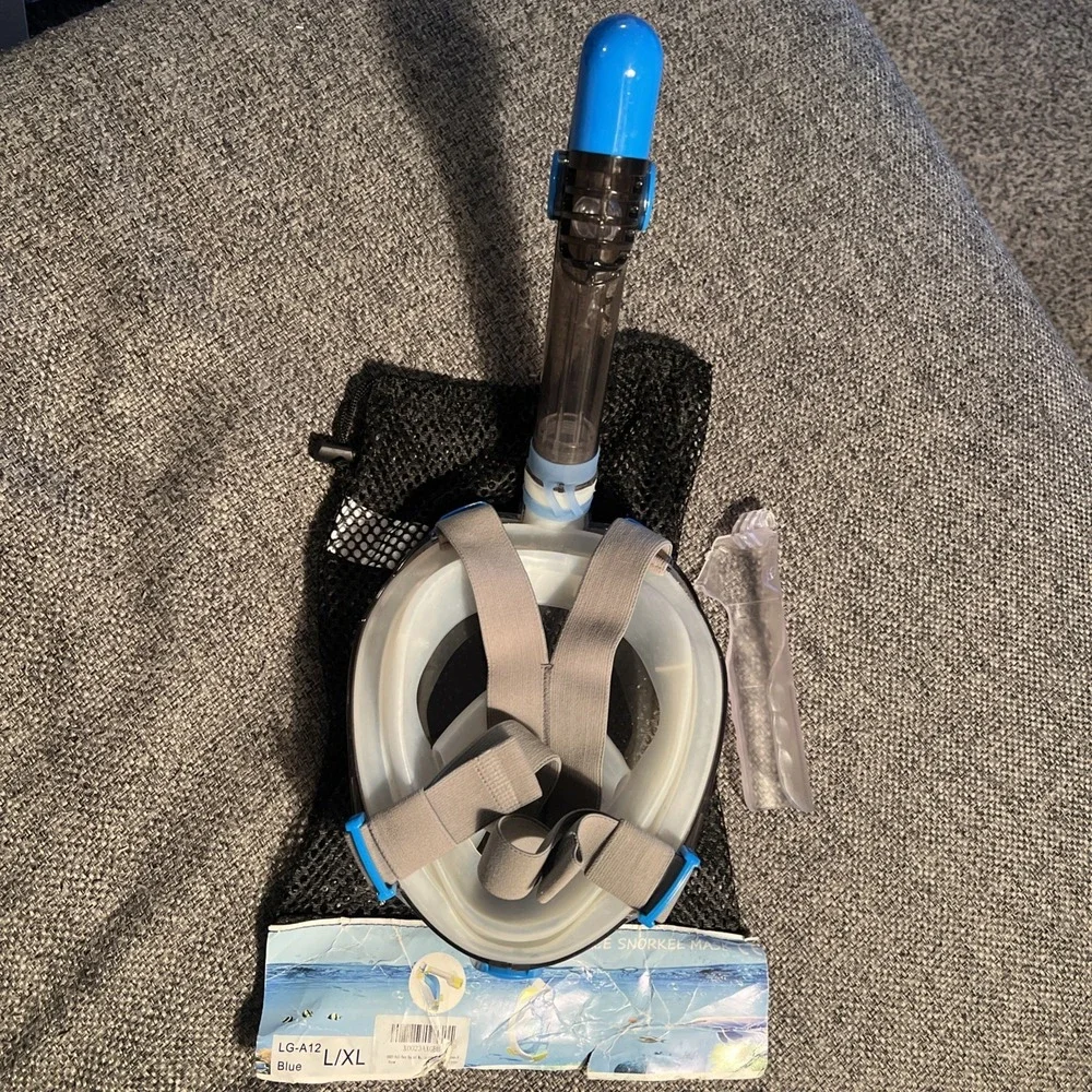 Free Breath‎ Revolutionary Full Dry Snorkeling Mask 180 Vision L/XL